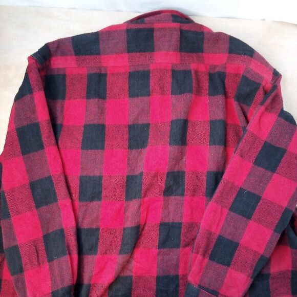 Vintage Five Brother Flannel Button Down Shirt Buffalo Plaid - Picture 6 of 7
